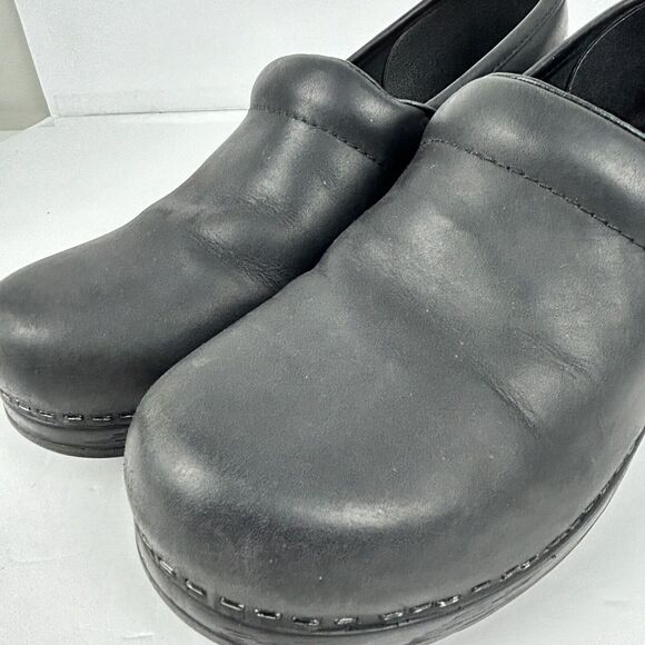 LL Bean Black 39 M 8 Slip On Casual Comfort Clog Shoe Mules Nurse Chef Vet - Picture 12 of 13